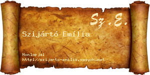 Szijártó Emília névjegykártya